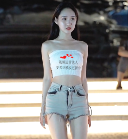 刚哥模板编号34：街拍美女胸前写字【高清版】