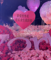 刚哥模板编号311：新版花海告白带照片