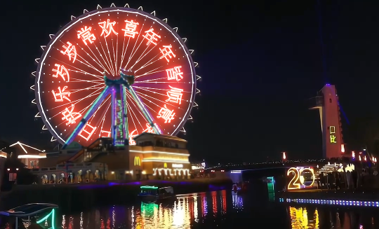 刚哥模板编号314：顺德华侨城摩天轮带照片