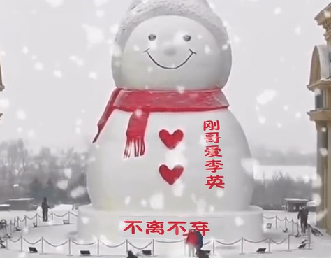 刚哥模板编号340：大雪人近景航拍