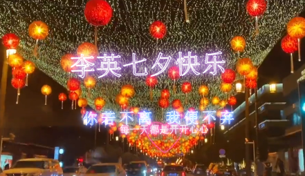 刚哥模板编号354：网红街多彩灯